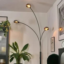 hofstein Nikkala Lampadaire Noir, 3 lumières