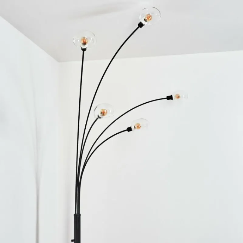 hofstein Nikkala Lampadaire Noir, 5 lumières