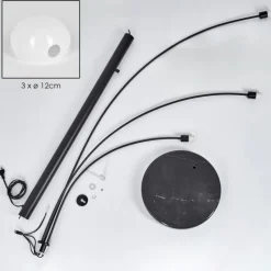 hofstein Nikkala Lampadaire Noir, 5 lumières