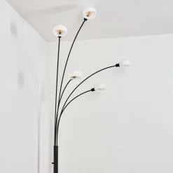 hofstein Nikkala Lampadaire Noir, 5 lumières