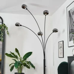 hofstein Nikkala Lampadaire Noir, 5 lumières