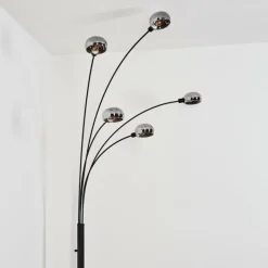 hofstein Nikkala Lampadaire Noir, 5 lumières