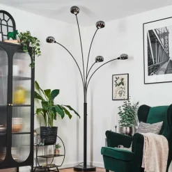 hofstein Nikkala Lampadaire Noir, 5 lumières