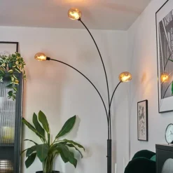 hofstein Nikkala Lampadaire Noir, 3 lumières