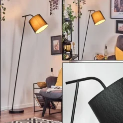 Lampes En Tissu-hofstein Nobar Lampadaire, Liseuse Noir, 1 lumière