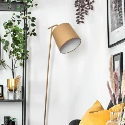 Lampes En Tissu-hofstein Nobar Lampadaire, Liseuse Beige, 1 lumière