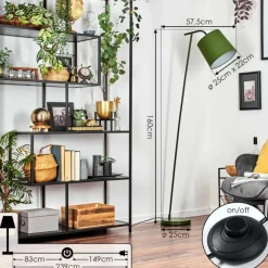 Lampes En Tissu-hofstein Nobar Lampadaire, Liseuse Vert, 1 lumière