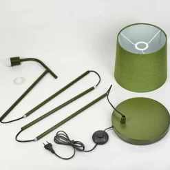 Lampes En Tissu-hofstein Nobar Lampadaire, Liseuse Vert, 1 lumière