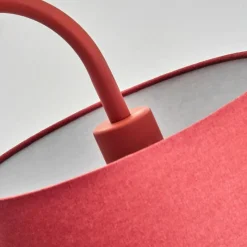 Lampes En Tissu-hofstein Nobar Lampadaire, Liseuse Rouge, 1 lumière