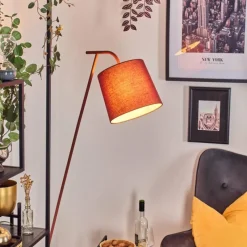 Lampes En Tissu-hofstein Nobar Lampadaire, Liseuse Rouge, 1 lumière