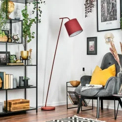 Lampes En Tissu-hofstein Nobar Lampadaire, Liseuse Rouge, 1 lumière