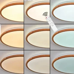 Luminaires Scandinaves-hofstein Nogueira Plafonnier, Panel LED Écru, Blanc, 1 lumière, Télécommandes