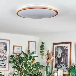 Luminaires Scandinaves-hofstein Nogueira Plafonnier, Panel LED Écru, Blanc, 1 lumière, Télécommandes