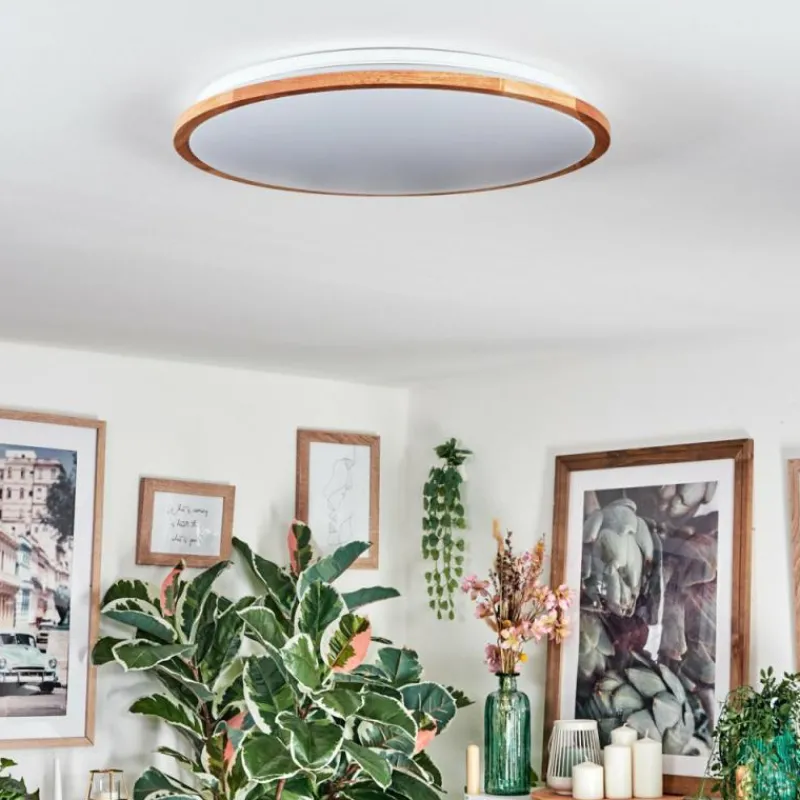 Luminaires Scandinaves-hofstein Nogueira Plafonnier, Panel LED Écru, Blanc, 1 lumière, Télécommandes