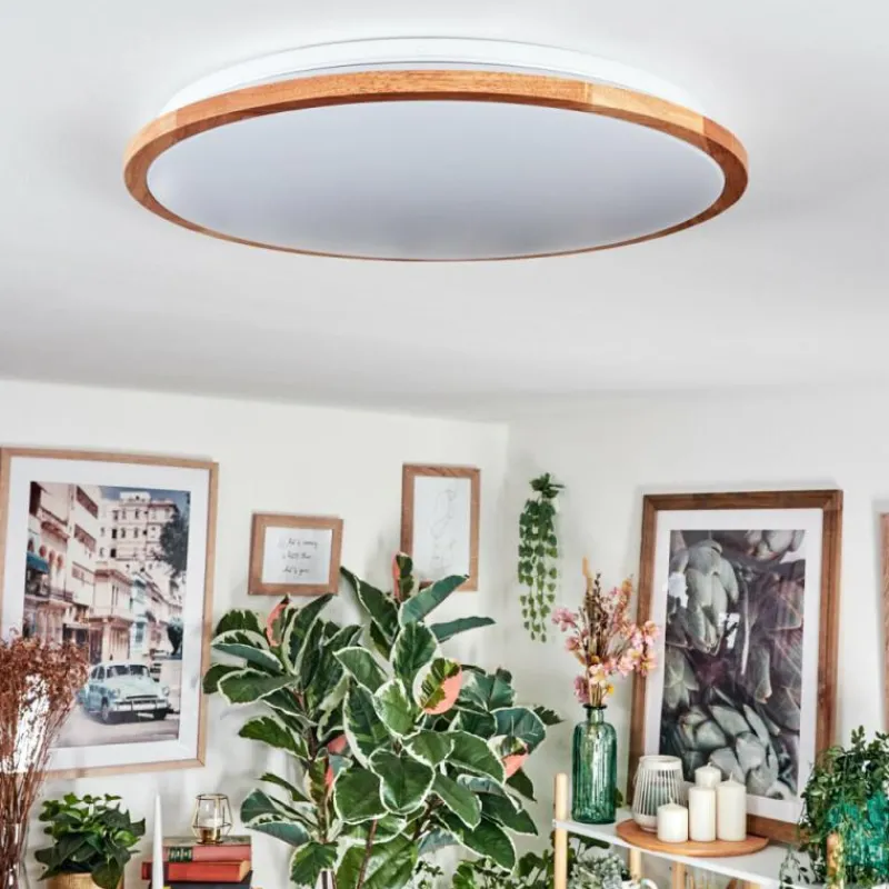 Luminaires Scandinaves-hofstein Nogueira Plafonnier, Panel LED Écru, Blanc, 1 lumière, Télécommandes