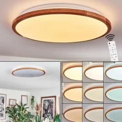 Luminaires Scandinaves-hofstein Nogueria Plafonnier, Panel LED Blanc, 1 lumière, Télécommandes