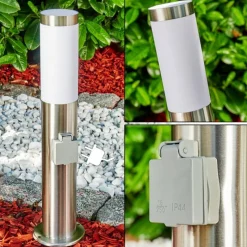 hofstein Norburg Borne lumineuse, Eclairage de chemin Acier inoxydable, 1 lumière