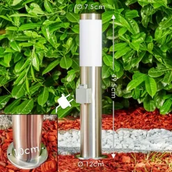 hofstein Norburg Borne lumineuse, Eclairage de chemin Acier inoxydable, 1 lumière