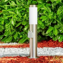 hofstein Norburg Borne lumineuse, Eclairage de chemin Acier inoxydable, 1 lumière