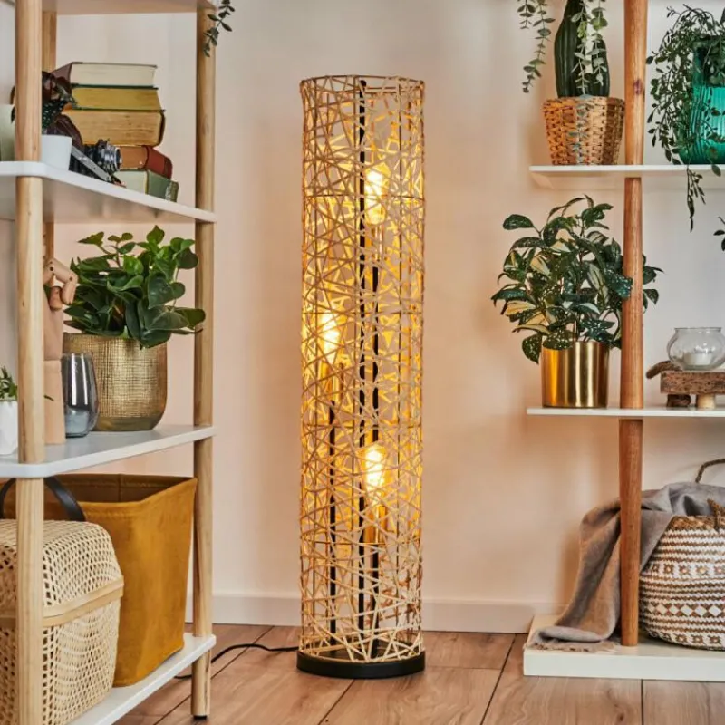 Lampes Dorées-hofstein Nordby Lampadaire Noir, 3 lumières