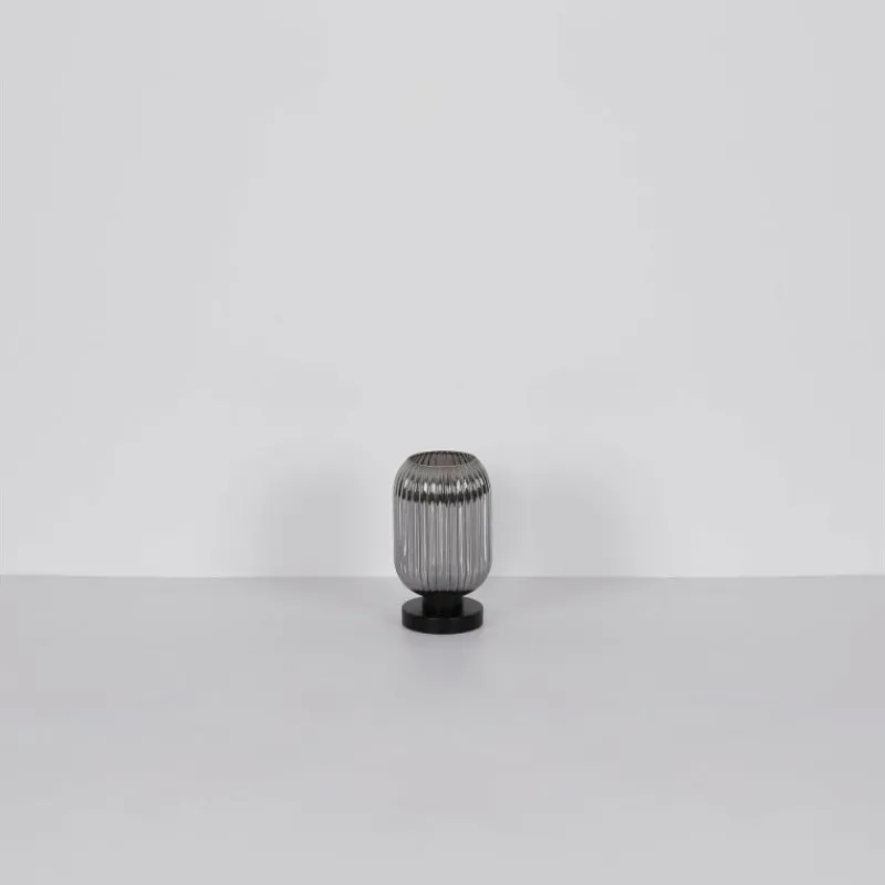 Suspension Verre Fumé-Luminaires Globo Lighting Normy Lampe à poser Noir, 1 lumière