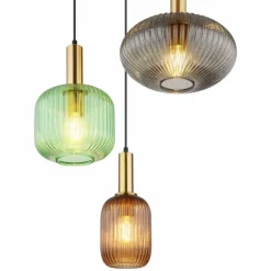 Luminaires Globo Lighting NORMY Suspension Laiton, 3 lumières