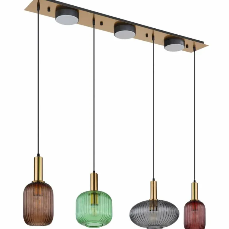 Luminaires Globo Lighting NORMY Suspension Laiton, 4 lumières