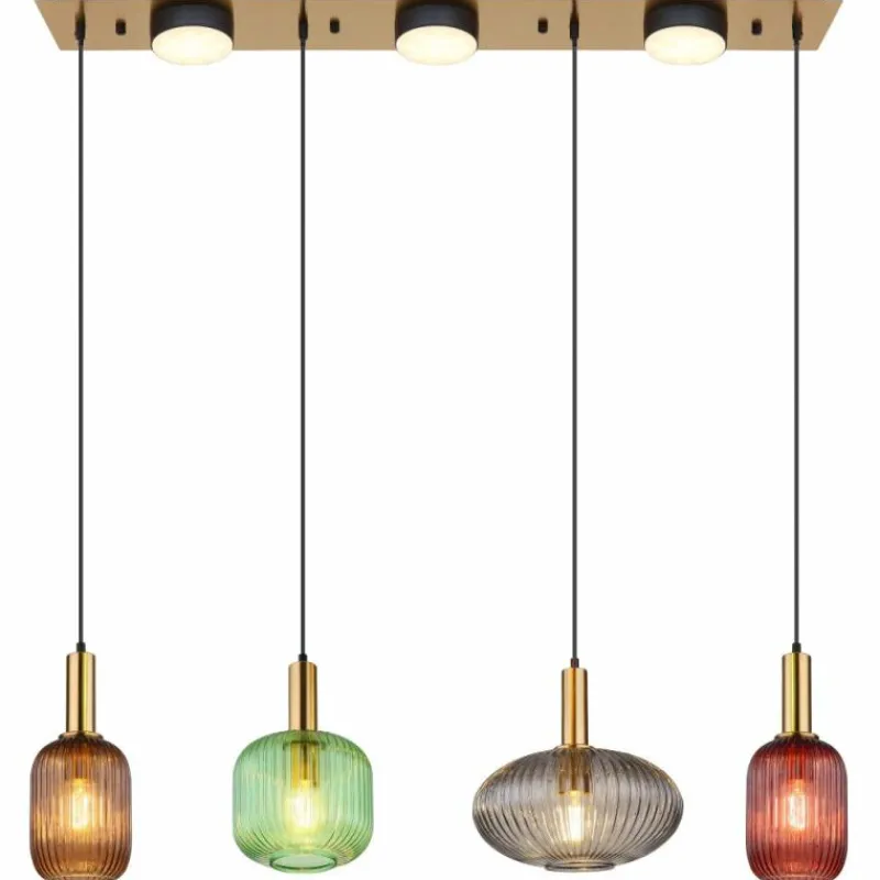 Luminaires Globo Lighting NORMY Suspension Laiton, 4 lumières