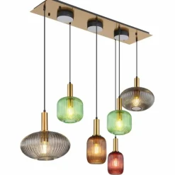 Luminaires Globo Lighting NORMY Suspension Laiton, 6 lumières