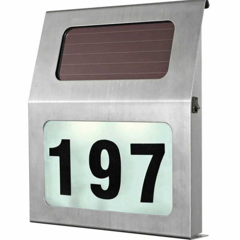 Luminaires Eglo Numéro d'adresse éclairé Eglo Z_SOLAR LED Acier inoxydable, 2 lumières