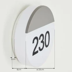 hofstein Numéro d'adresse éclairé Eppeland LED Anthracite, 1 lumière