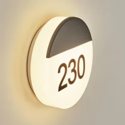 hofstein Numéro d'adresse éclairé Eppeland LED Anthracite, 1 lumière