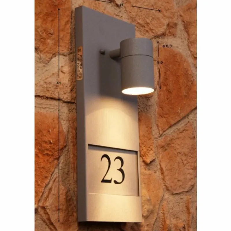 Luminaires Konstsmide Numéro d'adresse éclairé Konstsmide MODENA Gris, 1 lumière