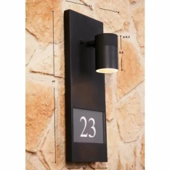 Luminaires Konstsmide Numéro d'adresse éclairé Konstsmide MODENA Noir, 1 lumière