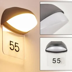 hofstein Numéros de maison éclairé Tanguro LED Noir, 1 lumière
