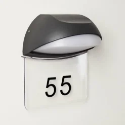 hofstein Numéros de maison éclairé Tanguro LED Noir, 1 lumière