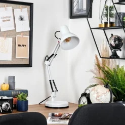 hofstein Nurmasuando Lampe à poser, Liseuse Noir, Blanc, 1 lumière