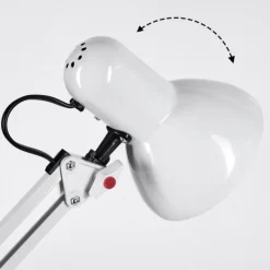 hofstein Nurmasuando Lampe à poser, Liseuse Noir, Blanc, 1 lumière