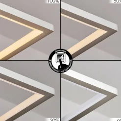 hofstein Odeon Suspension, Suspension LED Argenté, 3 lumières* Suspensions