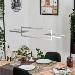 hofstein Odeon Suspension, Suspension LED Argenté, 3 lumières* Suspensions