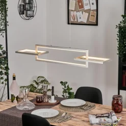 hofstein Odeon Suspension, Suspension LED Argenté, 3 lumières* Suspensions