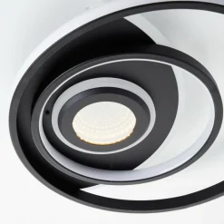 Lampes Industrielles-Luminaires Brilliant Opame Plafonnier LED Noir, 1 lumière, Télécommandes