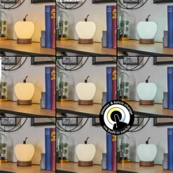 hofstein Opsaheden Lampe à poser LED Brun, Blanc, 1 lumière