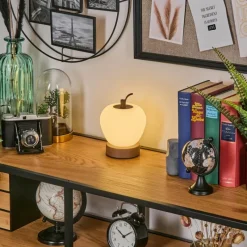 hofstein Opsaheden Lampe à poser LED Brun, Blanc, 1 lumière