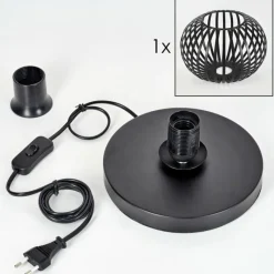 Lampes Industrielles-hofstein Oravi Lampe à poser Noir, 1 lumière