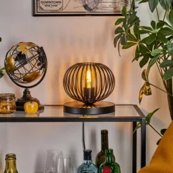 Lampes Industrielles-hofstein Oravi Lampe à poser Noir, 1 lumière