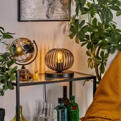 Lampes Industrielles-hofstein Oravi Lampe à poser Noir, 1 lumière