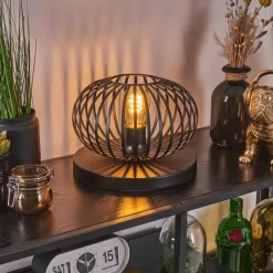 hofstein Oravi Lampe à poser Noir, 1 lumière