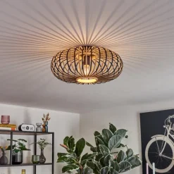 Luminaires Scandinaves-hofstein Oravi Plafonnier Noir, 1 lumière