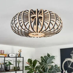 Luminaires Scandinaves-hofstein Oravi Plafonnier Noir, 1 lumière